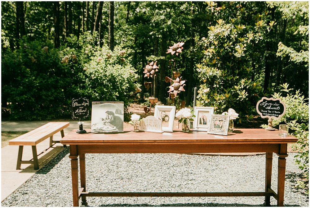 flowery branch wedding photographer takes pictures of the wedding details at Juliette Chapel, a wedding venue in Dahlonega, Ga, hidden wooded wedding venue 