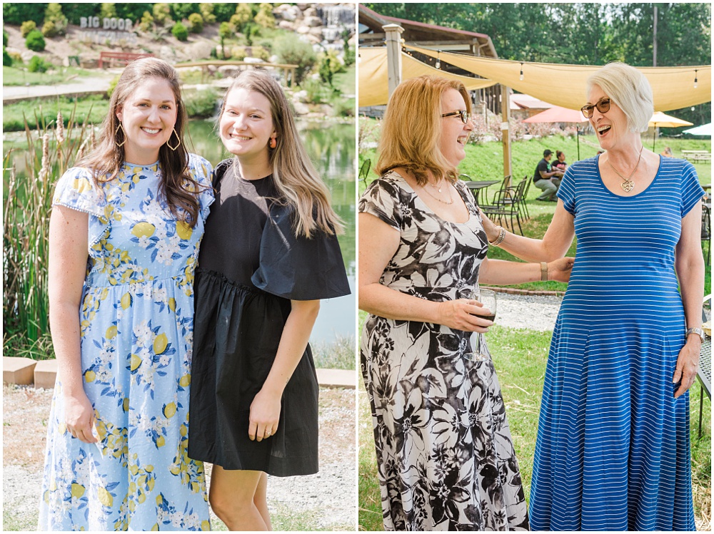 flowery branch wedding photographer photographs a bridal shower at a north Georgia winery 