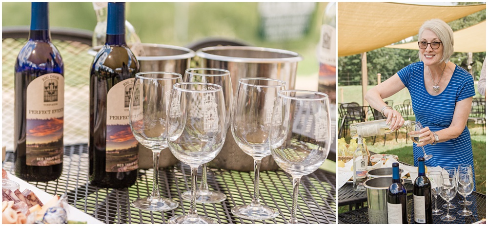 flowery branch wedding photographer photographs a bridal shower at a north Georgia winery 