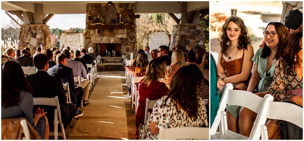 guests before the wedding ceremony at sterling on the lake in flowery branch ga 