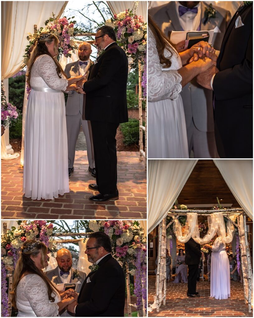 flowery branch photographer photograph bride and groom at a vow renewal at the carl house in auburn georgia 