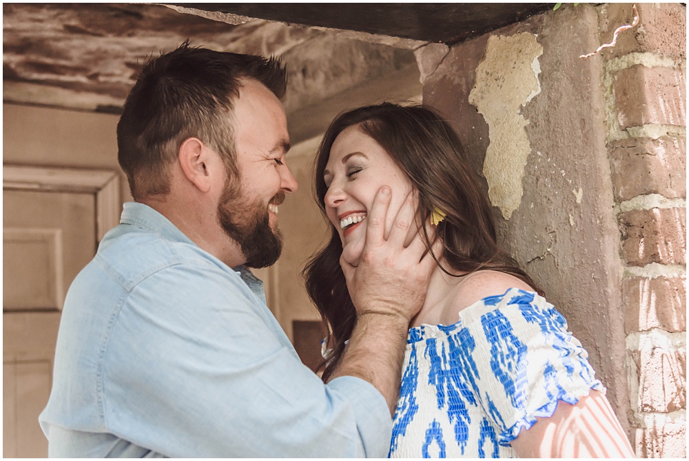 Atlanta wedding photographer photographs engagement session in downtown Savannah Georgia