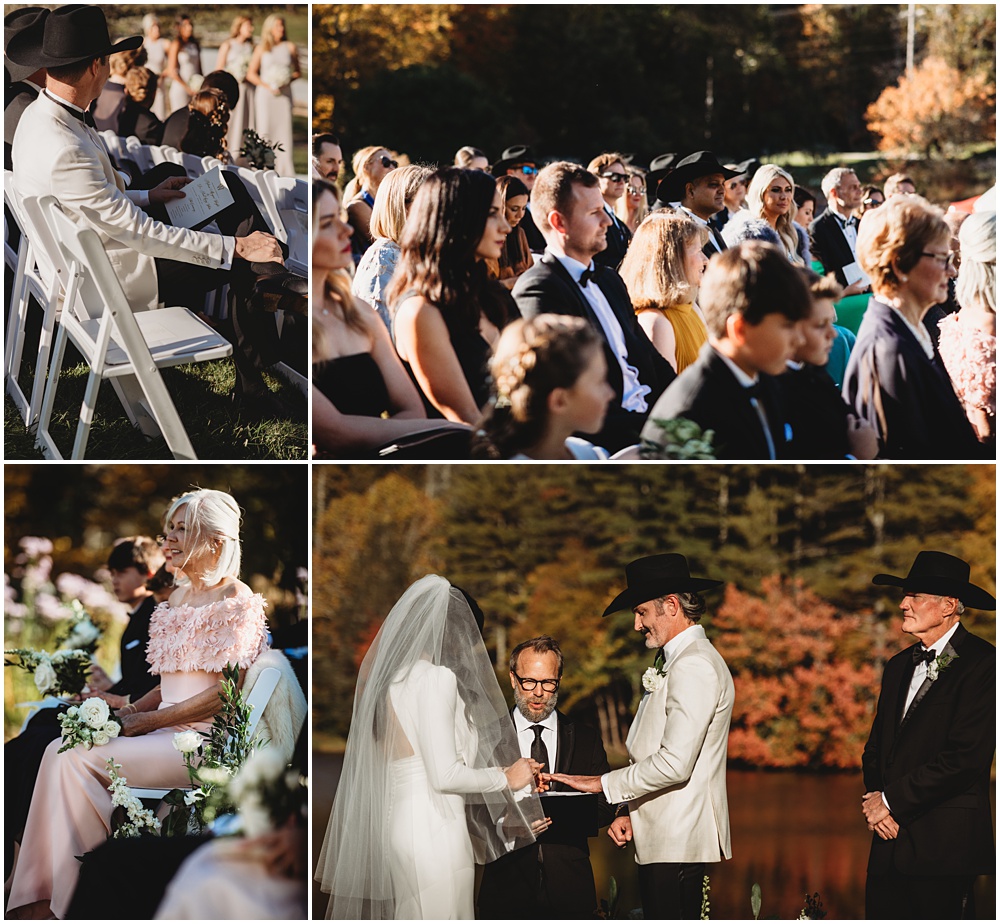 Guests attending wedding at Half Mile Farm Venue in highlands, North Carolina. Photo by Paul Ashton Photography