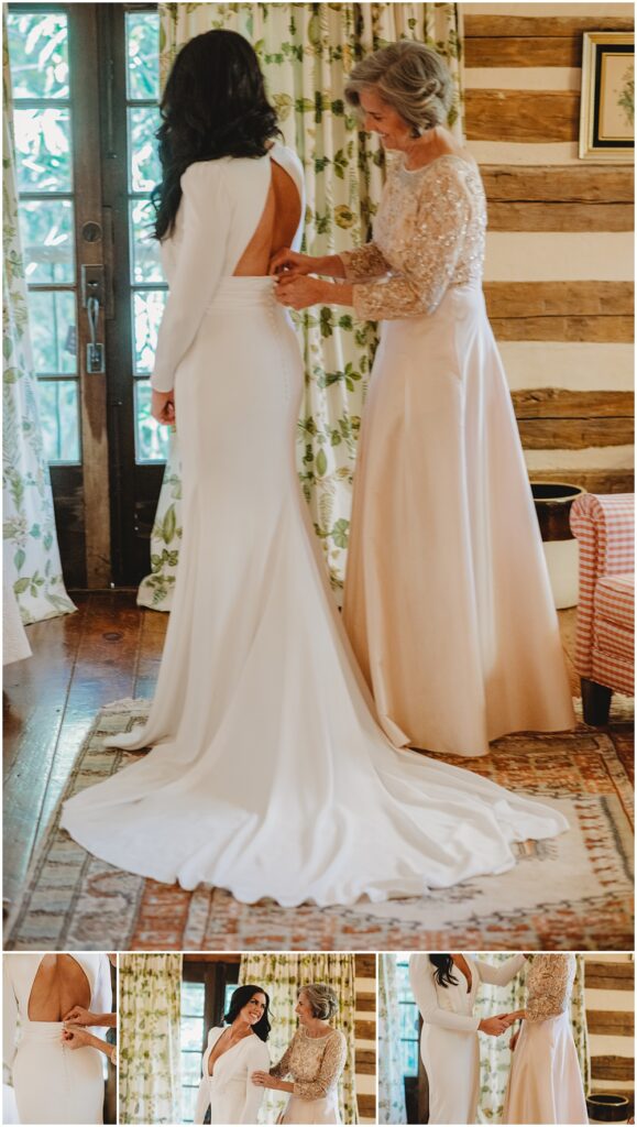 bride getting ready at half mile farm venue in highland north carolina. photo by Paul Ashton Photography 