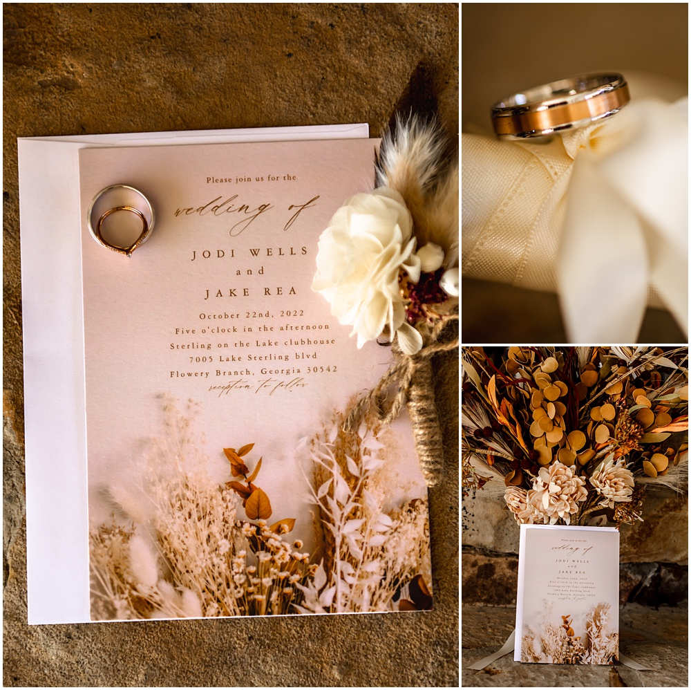 wedding details for a wedding at sterling on the lake in flowery branch ga 