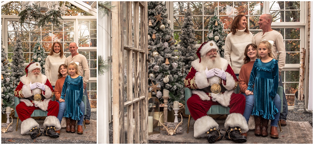 Capturing the whole family, during their Santa mini session, at Prospect Farms, in Lawrenceville, Ga