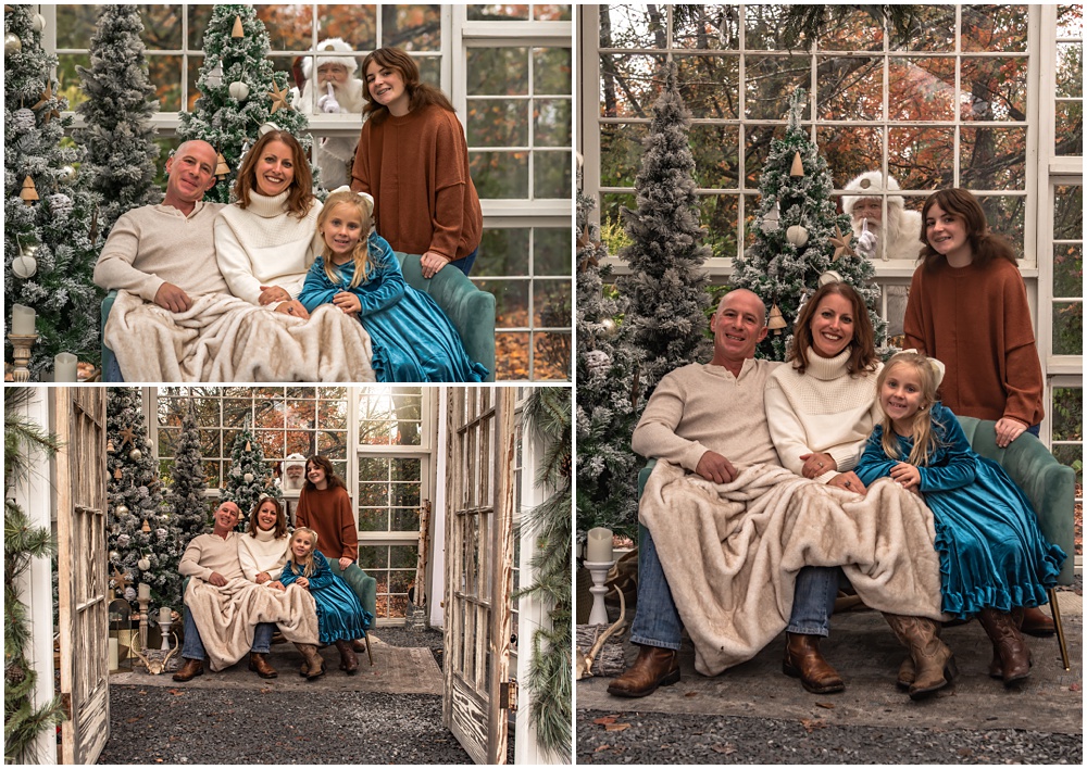 Capturing the whole family, during their Santa mini session, at Prospect Farms, in Lawrenceville, Ga