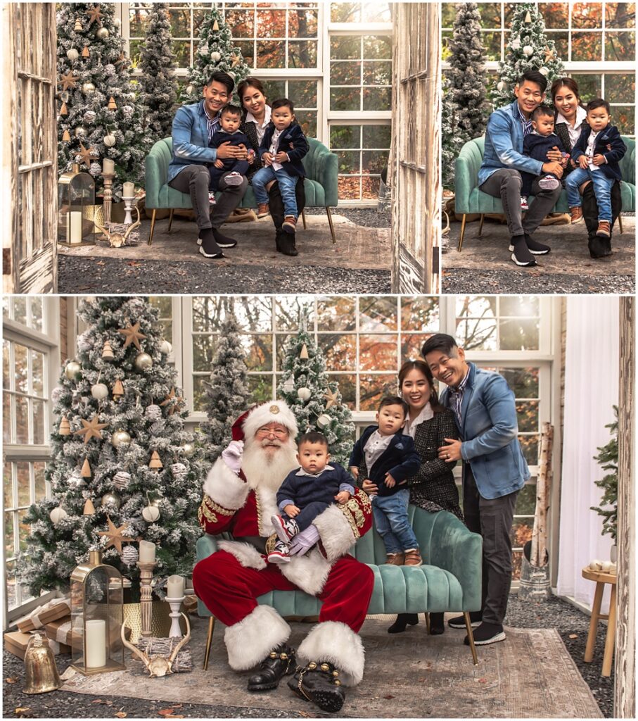 Capturing the whole family, during their Santa mini session, at Prospect Farms, in Lawrenceville, Ga