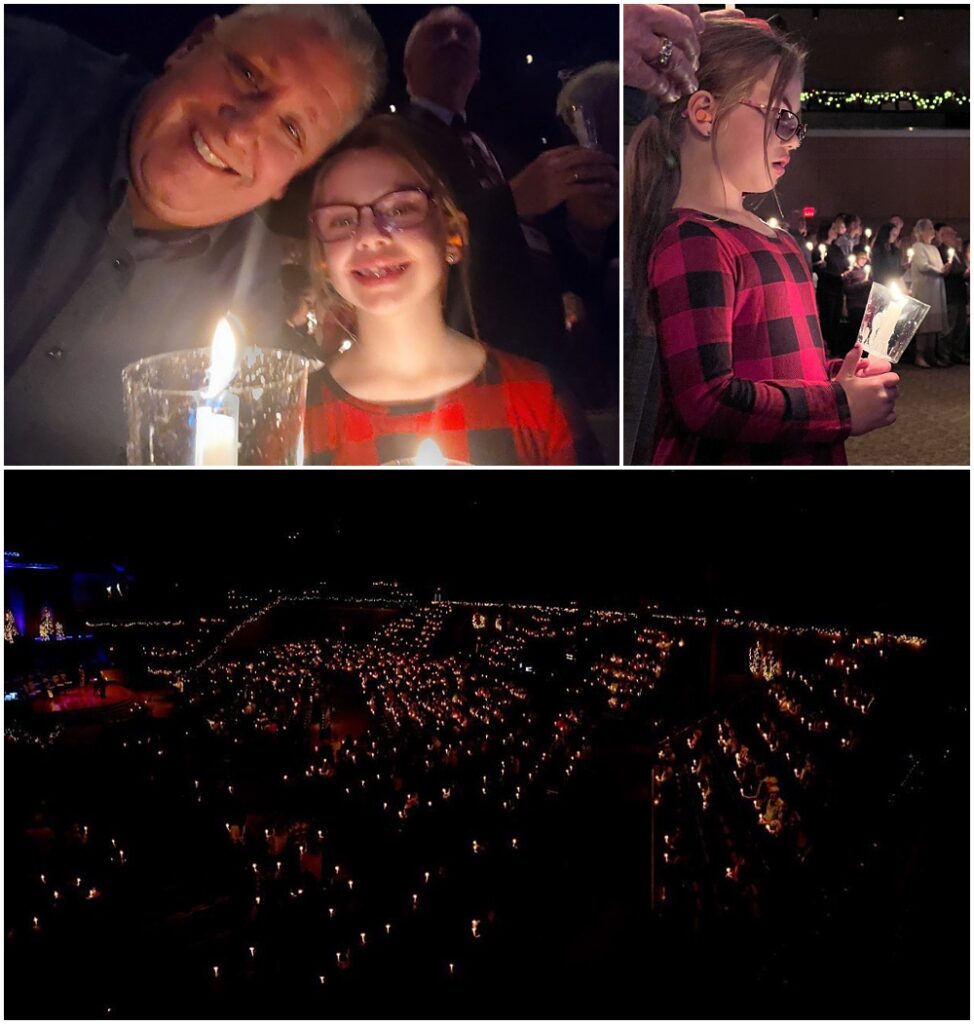 Candle light service on Christmas Eve at North Metro church in Lawrenceville Ga