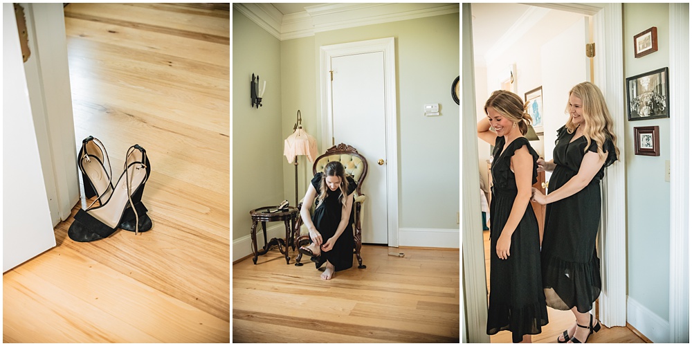 North Georgia photographer photographs the Bridesmaids getting ready for the wedding