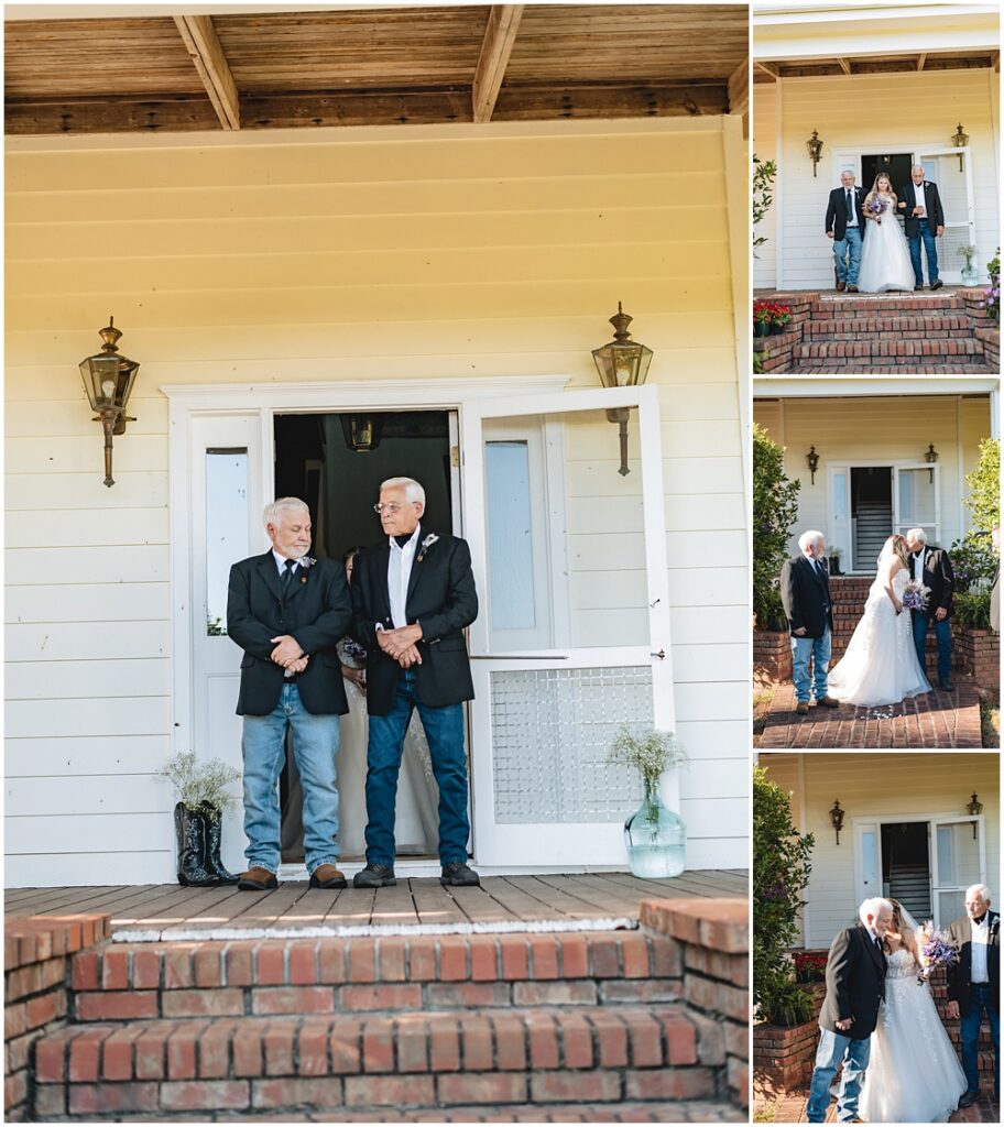 North Georgia photographer photographs the Bride with her Grandpas before she walks down the aisle 