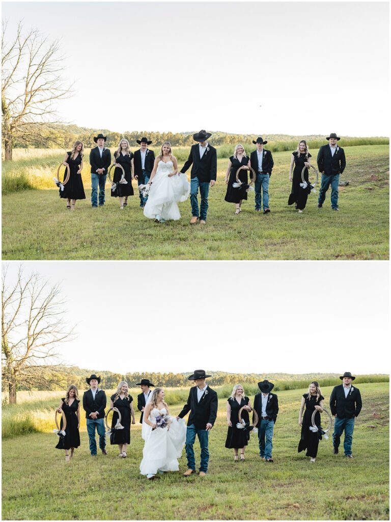 North Georgia photographer photographs the Bride and Groom and their wedding party after the ceremony